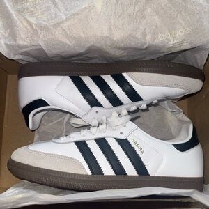 Adidas Samba White and Black Sneakers